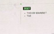 A cropped image showing a wiki or documentation page header with the number '2007' and bullet points listing 'EXEVN MAINNET' and 'TGE'.