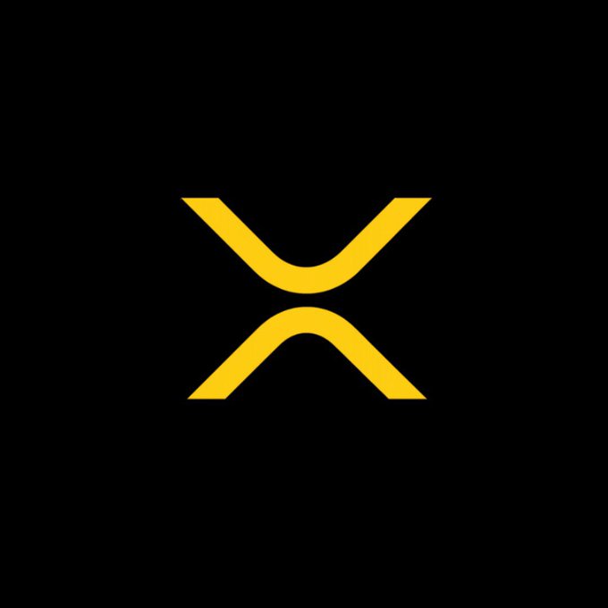 The image displays the yellow XRP logo on a black background, representing the cryptocurrency. It illustrates the $5.81M net inflows into XRP spot ETFs noted in the accompanying post.