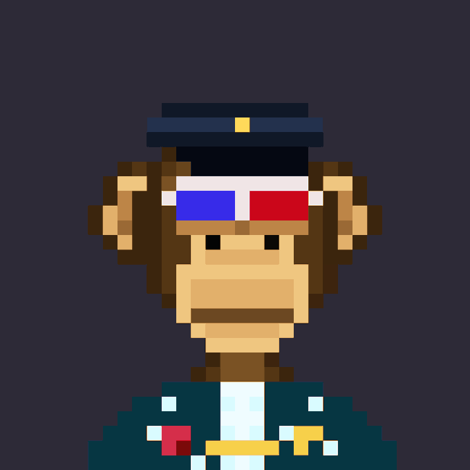 A pixel art portrait of a monkey dressed as a sea captain, wearing a navy hat and red-blue 3D glasses, paired with a post announcing the reveal of the "Moankees" NFT collection on OpenSea. The image serves as a character preview from the collection.