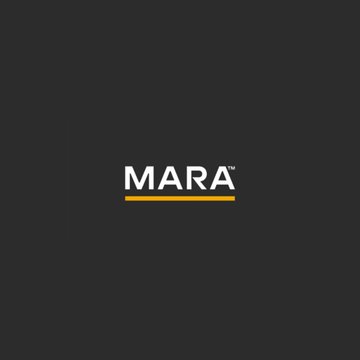 The MARA logo is displayed in white and yellow text on a dark background, representing Marathon Digital, the Bitcoin mining company that sold 23,093 BTC for $1.6 billion in the first half of 2026 while retaining holdings worth approximately $2.3 billion.