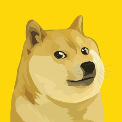 An illustration of a Shiba Inu dog, representing Dogecoin, set against a bright yellow background. The image visually supports the post’s announcement about Dogecoin Labs and expanding $DOGE utility.