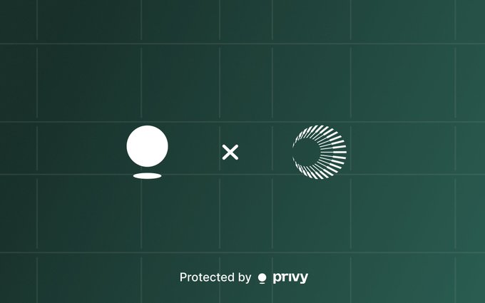 The image displays a dark green brick-patterned background featuring the white Privy logo (a circular emblem) next to a multiplication symbol (×) and the Plasma logo (a stylized circular burst design), with "Protected by ● privy" text at the bottom. It serves as a partnership announcement graphic indicating that Privy provides wallet infrastructure to power Plasma's stablecoin-native neobank, Plasma One.