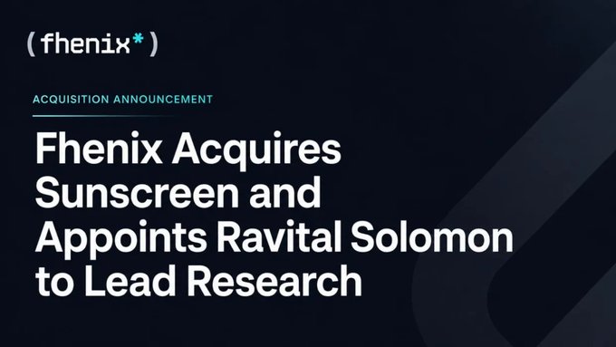 An announcement graphic from Fenix reading 'Fenix Acquires Sunscreen and Appoints Ravital Solomon to Lead Research'.