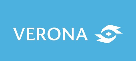 The image features a logo with the words "Verona" written in white letters against a blue background, accompanied by an illustration of a bird's eye view of a city skyline. The text "Xion 'The Trust Layer for the internet' has announced a complete rebrand to Verona." This suggests that the company is undergoing a significant change or transition within their operations and is now using the name "Verona" as part of their new branding strategy.