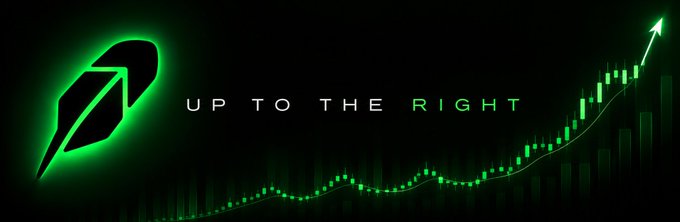 A green rocket and an upward-trending candlestick chart frame the text "UP TO THE RIGHT," visually reinforcing the post's message about building a custom on-chain vault for the $UP token that buys dips and burns supply to recreate sustained, tech-style gains.