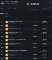 A Polymarket dashboard screenshot displays an account "x92sm4a8a7f98" with a balance of $1,436,169.00, listing various market positions and withdrawal details. The image visually complements the accompanying post about using AI tools to search for high-profit Polymarket wallets, illustrating the platform's interface where such wallet data can be explored.
