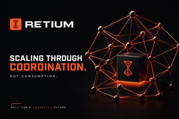 The image features a 3D mesh architecture with orange lines connecting black spheres, creating an intricate network-like structure. The text "Scaling through coordination" is displayed above this design, suggesting that the focus of the discussion might be on improving coordination rather than increasing the size or capacity of the infrastructure. This perspective challenges traditional scaling approaches and encourages considering alternative strategies for optimizing blockchain networks.