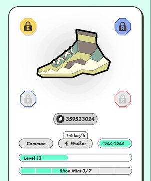 The image shows a shoe with a unique design, possibly resembling a sneaker or boot, placed on top of a white background. The shoe has a green sole and yellow laces. There are three locks surrounding the shoe, which could be used for security purposes. In addition, there is a small icon representing a lock in the center of the image.