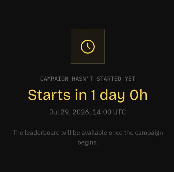 The Beldex Coin campaign on Nucleus Codes starts in 1 day at 14:00 UTC on July 29, 2026. This image visually confirms the countdown for the $50k stablecoin reward campaign.