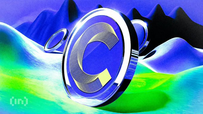 The image features a coin, possibly a token or a smart money asset, with the letters "C" prominently displayed in the center of the image. It's positioned near some mountains, indicating that this coin may be related to cryptocurrency or digital currency. The image also includes text that reads "Canton Network just surpassed Cardano $ADA in market cap - now at $6.08 billion". Additionally, there is a caption that says "Cardano token $CC is up +10% today. The upcomingDTCC July 14 launch & Visa stablecoin integration have fueled massive momentum. Is smart money rotating". This text and the surrounding visuals discuss the growth of virtual currency assets in the market.