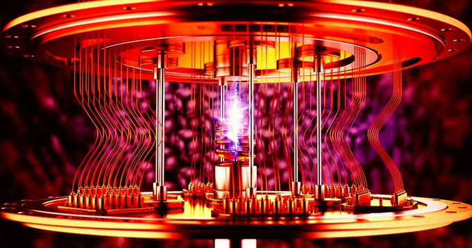 This image depicts a quantum computer, the technology that poses a "ticking time bomb" threat to Bitcoin by potentially decrypting its keys. The visual suggests that this advanced computing power could compromise the security of 1.7 million Bitcoin, including those of Satoshi.
