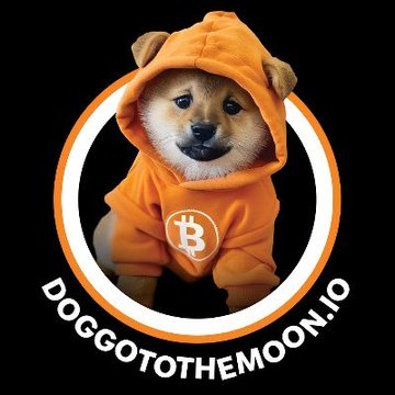 The image features a small brown dog wearing an orange hoodie, which has a Bitcoin symbol on it. The dog appears to be smiling for the camera. The caption of the image reads "DOGgotToTheMoon.io". This suggests that the image is related to a cryptocurrency or blockchain-related platform called DoggotToTheMoon.io. The post aims to promote the idea that Bitcoin can make you rich, and it uses an adorable dog as its mascot to attract attention and convey this message effectively.