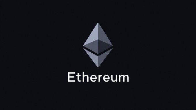 The Ethereum logo and wordmark displayed in gray on a dark black background.