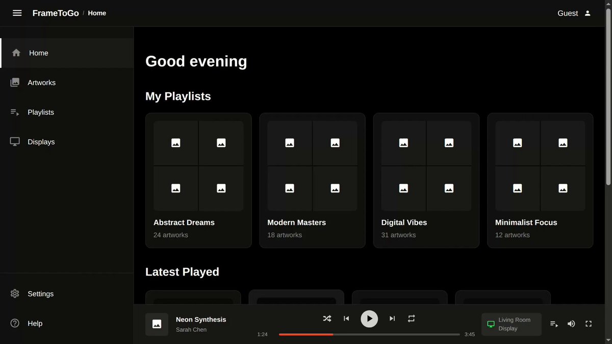 The image shows an advertisement for a new app called FrameToGo that is designed for streaming video content. The app has been launched and is available for download. It offers a free version, which can be accessed by anyone with an internet connection. The app also supports major digital art blockchains such as Ethereum, which adds to its appeal for artists and enthusiasts in the digital art community. The post suggests that there might be interest in launching a crowdfunding campaign for FrameToGo, aiming to make it fully open source and provide support for these digital art blockchains.