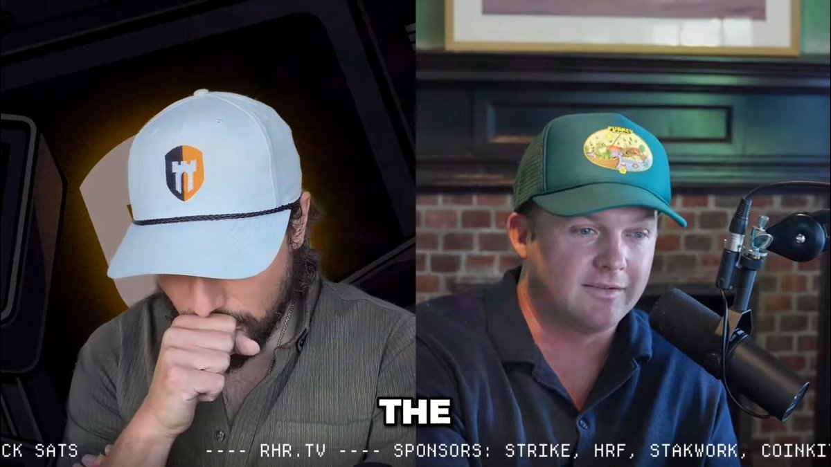 The image shows two men wearing baseball caps with different designs - one has a shield design while the other has a cartoon character design. The caption below the image reads "I can confidently say this is the worst sentiment I've seen since the summer of 2015."