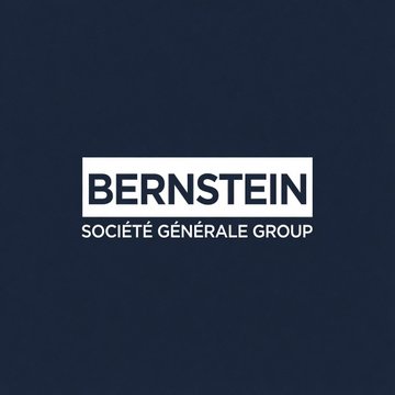 The image shows the Bernstein logo with "SOCIÉTÉ GÉNÉRALE GROUP" displayed beneath it in white text on a dark navy background, indicating Bernstein's affiliation with the larger banking group. The logo relates to the accompanying post by visually identifying the firm issuing the bullish $160 price target and 78% upside rating for Robinhood ($HOOD).