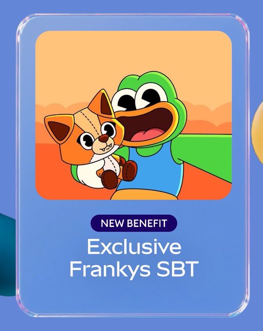 The image features an advertisement for a cartoon character named Franky, which appears to be a stuffed animal. The text on the image includes a claim that the Franky character is offering a freebie or exclusive benefit, possibly related to a new feature or promotion in their app. The image also contains a link to the post where this claim can be found.