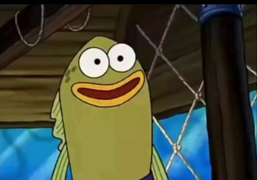 The image features a cartoon fish with big, happy eyes and a wide smile, sitting next to a black pole. The text above the image reads "CT: removing billions of stablecoin liquidity from the market Also CT: why isn'n bitcoin pumping?" which suggests that there is some sort of discussion or analysis about Bitcoin's current state in the post.
