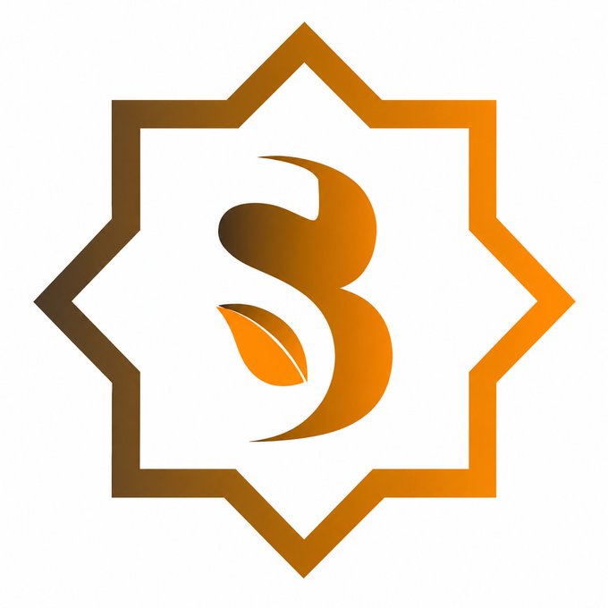 The image displays an orange and brown logo featuring a stylized Arabic calligraphic letter enclosed within a geometric eight-pointed star outline, representing #SidraChain cryptocurrency. The logo's prominent display accompanies the post teasing an upcoming announcement from a key developer about important revelations and details for the SidraChain community.