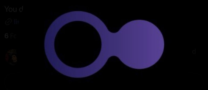 Dark image showing the purple Polygon (MATIC) cryptocurrency logo against a black background with some faint UI elements.