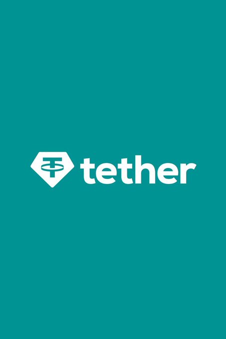 The image displays the Tether logo—a white stylized "T" inside a diamond/gem shape—alongside the word "tether" in white lowercase text, set against a teal background. This branding directly ties into the announcement of Tether partnering with Fasanara Capital to launch a $400M private credit fund utilizing USDT for lending, reinforcing the company's expanding role in traditional finance.