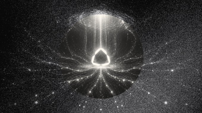 A radiant black-and-white cosmic vortex with a glowing triangular core at its center, surrounded by swirling streams of light resembling a luminous galaxy or black hole.

The image's imagery of a powerful energy source channeling outward into a vast cosmic network visually echoes the post's message about $TAO and $TIG serving as the central, driving force of open, contributor-driven networks built for long-term accumulation rather than short-term trading.