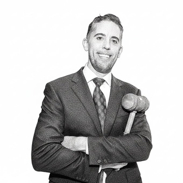A confident man in a dark suit and tie smiles with arms crossed, holding what appears to be a gavel, symbolizing decisive leadership. The image pairs with the post to visually reinforce Matt Cole's stance as a bold, authority-driven CEO taking a firm position on Bitcoin's future in alignment with Michael Saylor.