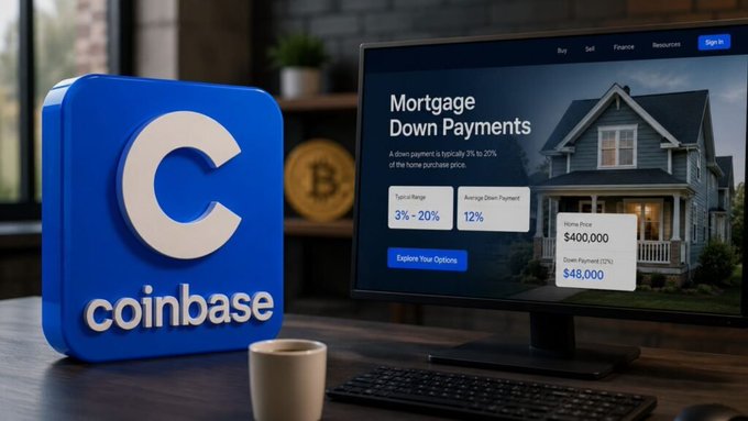 The image features a computer monitor displaying a website for Coinbase, which is an online marketplace for cryptocurrency transactions. The monitor is placed next to a blue coinbase logo, indicating that the website is associated with the coinbase platform. A keyboard can be seen in front of the monitor, suggesting that someone might be using it to interact with the website or perform other tasks on their computer.