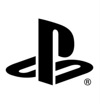 urn logo for playstation, featuring a black and white design with the letters "P" and "S" at the top center.