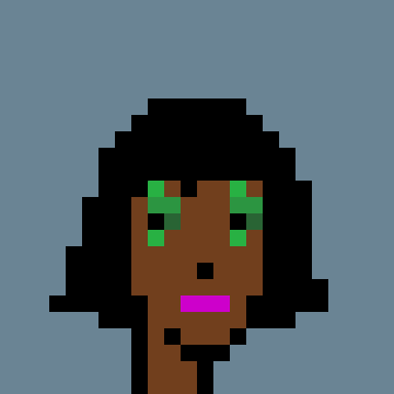 A pixelated portrait of a character with dark hair, brown skin, and green-and-black eyes against a blue background represents CryptoPunk #9710, the digital collectible recently acquired by wallet 0xfbde…6c74 for Ξ32.48 ($57,894), bringing their total holdings to 3 CryptoPunks.