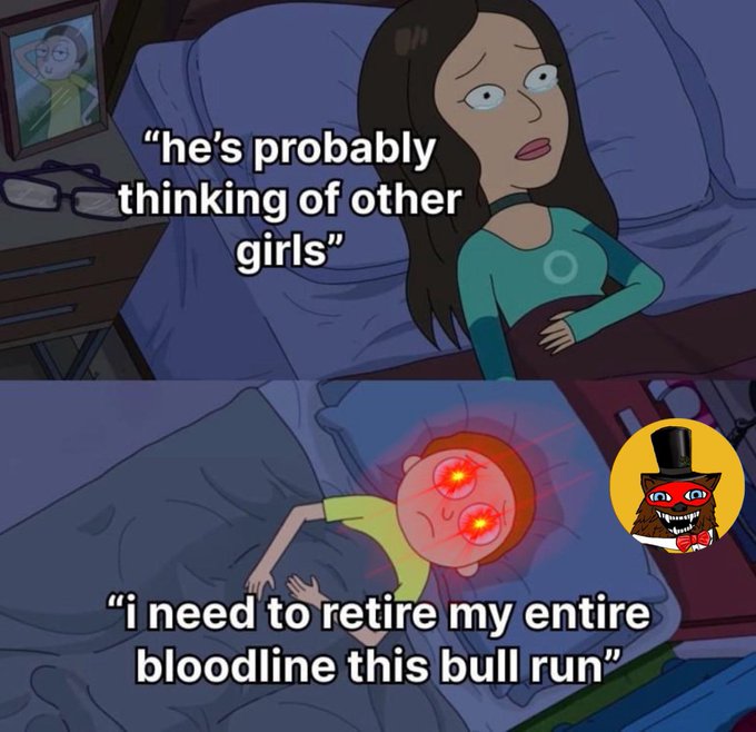 A two-panel Family Guy meme showing Meg thinking her date is with other girls, while Mort has glowing red eyes with the caption 'i need to retire my entire bloodline this bull run'.