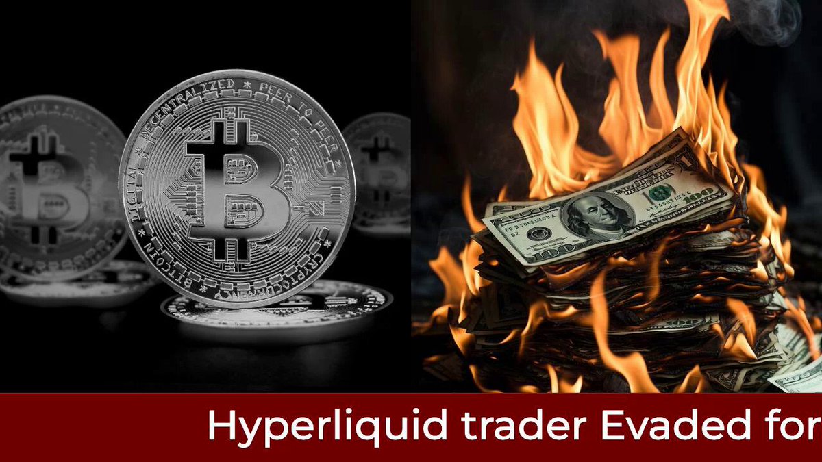 urn of money on the left, fire on right, text overlay "HYPERLiquid trader evaded for"