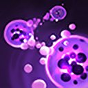 The image features a purple background with numerous circles of varying sizes scattered throughout. The circles are connected by lines, creating an abstract pattern that resembles a chaotic system or a network of interconnected elements. The caption below the image reads "The pump fun app just got BIGGER! Introducing frictionless multichain trading: trade Ethereum, Base, BNB and more on the pump fun app now One wallet, one currency, more chains". This suggests that there is an update to the pump fun app, which introduces a new feature of frictionless multichain trading.

The image does not contain any text or other objects, but it focuses on the abstract pattern created by the circles and lines in the purple background.
