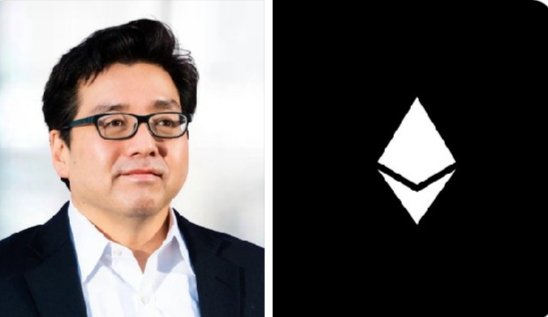 The image features a man wearing glasses, standing next to a black square with an "Ethereum" symbol inside of it. The text above the image reads "Tom Lee's Bitmine just bought another 75,000 $ETH worth 𝐴M from Kraken and FalconX in the last 8 hours. This latest accumulation pushes Bitmine’s Ethereum treasury even higher as the company continues its aggressive ETH acquisition strategy".