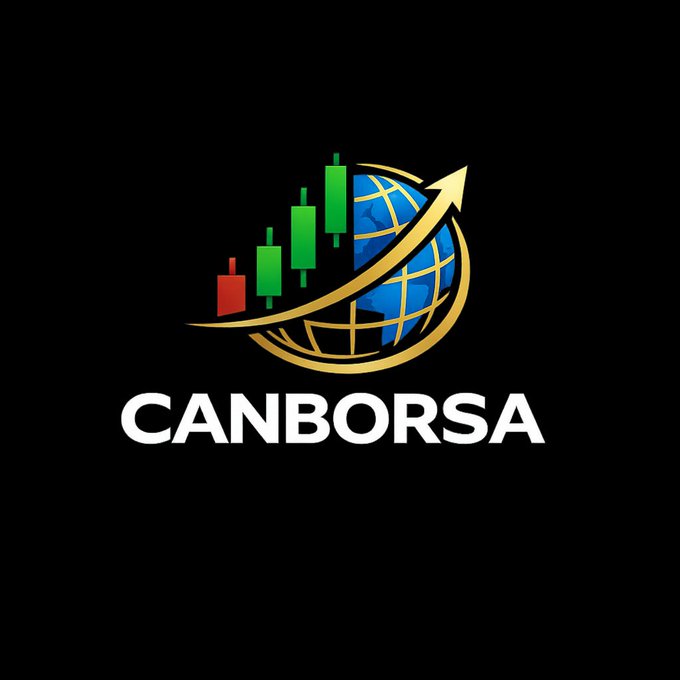 Logo for "CANBORSA" featuring a blue globe with a gold upward arrow and green and red candlestick chart bars.