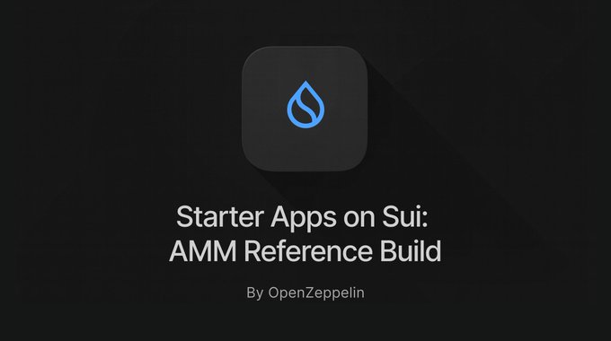 The image features a black background with a white square app icon that reads "Startner Apps on Sui" at the top, followed by an explanation of the app's purpose. The text below the app icon provides information about the app, stating that it is an onchain trading bot and gives details about its features.