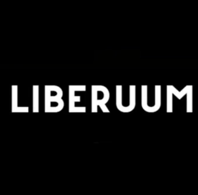 The word "LIBERUUM" displayed in bold white capital letters against a solid black background.