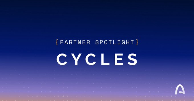 Title card with a blue and pink gradient background reading '{PARTNER SPOTLIGHT} CYCLES' with a small logo in the corner.