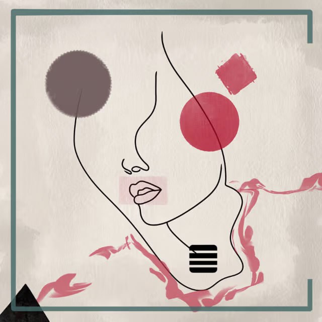 The image features a black and white line drawing of a woman's face, which includes a pink circle above her nose and mouth area as well as two red circles on either side of her neck. The background appears to be a light pink color with some white splotches scattered throughout. The post is titled "MOGY x Monaverse WL GIVEAWAY We partnered with @Mogycop for tier 1 ( free mint ) 5 spots for tier 2 ( tba ) To enter: Follow @Mogycop & @monaverse_nft Like + Repost this tweet Comment your wallet & Tag 2 friends who would vibe with Yuanna Winner". The image is a digital art piece that showcases the artist's skill in creating an abstract and visually appealing design.