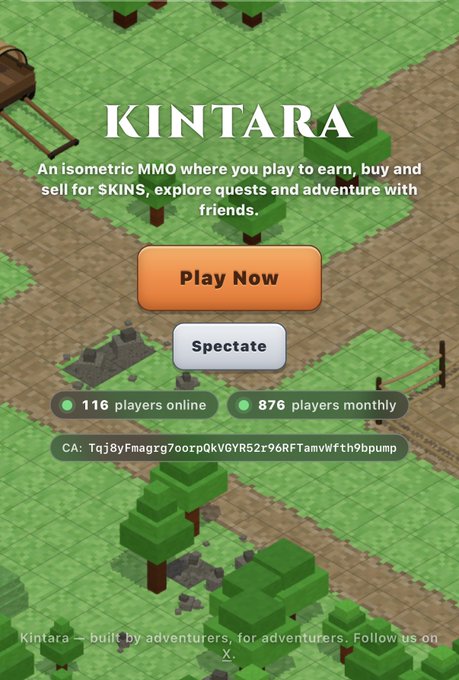The image features a screenshot of an online game called "Kintsara" that seems to be gaining popularity due to its unique gameplay elements, such as using Minecraft blocks for map design, where players can explore different worlds like the forest and the river, interact with friends, buy and sell items in the virtual economy, and engage in exciting adventures. The image also includes information about how the game is played by listing out players who are currently online and their corresponding skills or abilities in the game. The post highlights aspects of this game that may be going unnoticed but can provide an interesting conversation starter for its followers.