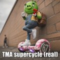A small thumbnail featuring a cartoon frog riding a motorcycle with text 'TMA supercycle trea...'