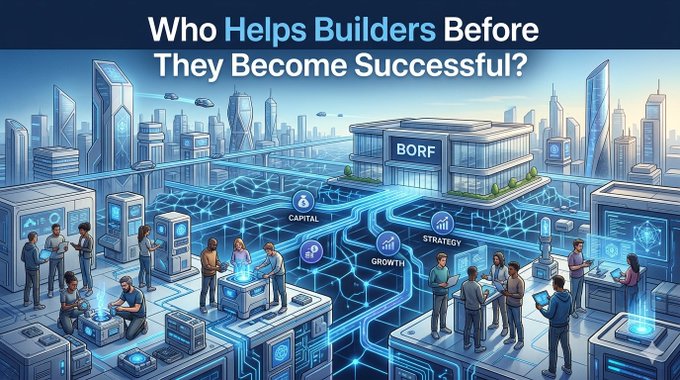 The image shows a group of people working together on a project, possibly related to architecture or urban planning. The focus of the image is on the process of building and development, with the people collaborating to create something new. The caption above the image reads "Who helps Builders before they become successful? BORFSTRATEGY". This suggests that the image might be promoting a business or organization related to architecture or urban planning services, such as BORFSTRATEGY, which could help builders and developers in their projects by providing strategic guidance.