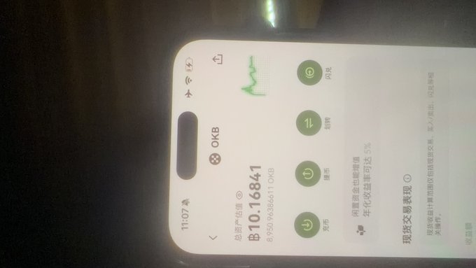 The image shows an old cell phone with a screen displaying various icons, including one for a website called "BGB" that appears to be related to Bitcoin. The phone's battery level is low, indicating that it might need charging soon. The background of the image is black, which contrasts with the white and green colors on the phone's screen.