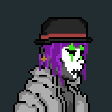 A pixel art character with purple hair wearing a black fedora with a red band and glowing green eyes appears beside a post celebrating early July NFT project gains, including Savage Rogue Protocol, Dumpstr, and Project R3d, as the image's confident, mysterious aesthetic mirrors the bullish "NFT cooks" sentiment in the caption.