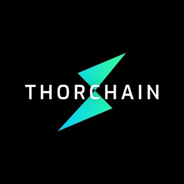 The image displays the THORChain logo, featuring the brand name "THORCHAIN" in white text alongside a teal-to-cyan lightning bolt graphic on a black background. This logo relates to the accompanying post about a THORChain executive accusing Tether of temporarily freezing $1.45M in USDT across four vault addresses.