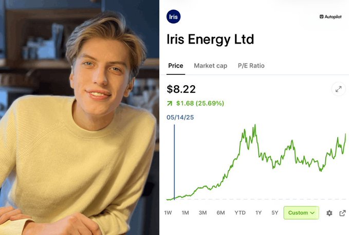 A young man wearing a yellow sweater is sitting down while another boy with an AI post in front of him showing something related to energy, stock market, and pricing indicators.