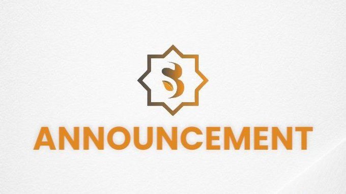 The image displays an "ANNOUNCEMENT" banner featuring the SidraChain logo, a stylized design with Arabic calligraphy and a leaf motif in gold and brown tones, prominently positioned above the bold text. It serves as a header graphic for the SidraChain ecosystem update, highlighting progress on their claiming system, ST to SDA conversions, and the upcoming SidraDEX platform.