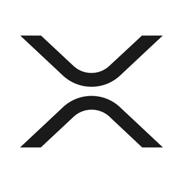 The image displays a stylized black "X" logo, which is the symbol associated with the XRP cryptocurrency. The caption reads: "JUST IN: $XRP price rallies 11% in the past 7 days."