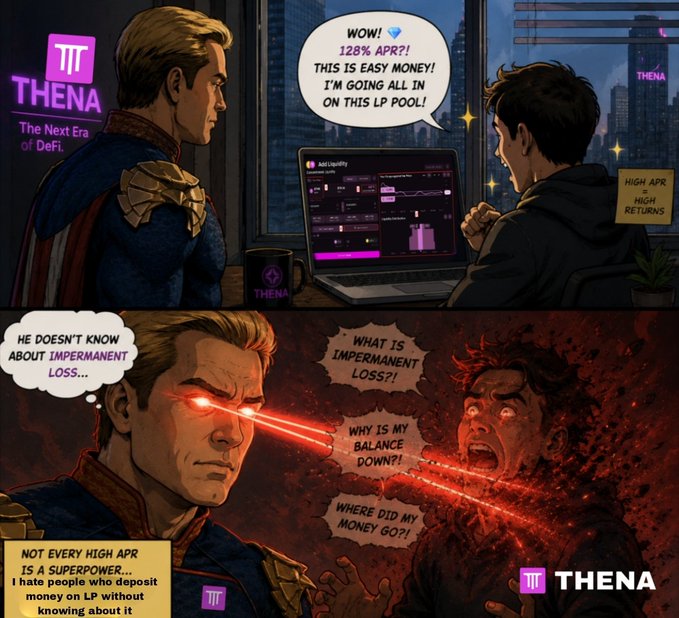 A comic strip features two superheroes, Superman and Batman, engaged in a conversation about the concept of impermanence while standing in front of a city skyline at night.