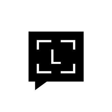 A black speech bubble icon featuring a target/QR code pattern with the letters "L" at its center represents Ledger, a cryptocurrency hardware wallet company, visually tying to the news about Ledger investigating reports of lost funds from users who bought products through a reseller named CryptoBillis in South East Asia.